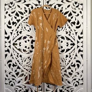 Sister Nettle Chamomile Wrap Dress - Goldenrod yellow with adjustable sizing